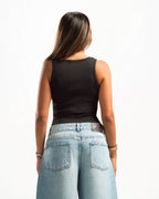 Studded tank top in Black