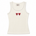 STUDDED TANK TOP IN WHITE